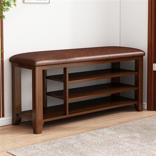 换鞋凳鞋柜 实木换鞋凳家用门口鞋柜可坐式一体入户鞋架长