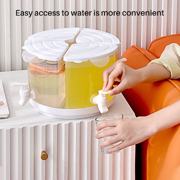 5500ml Cold Water Jug Household Can Rotate With Faucet