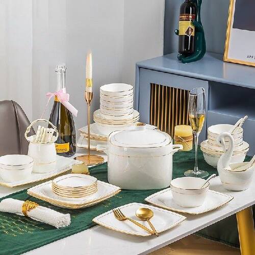 极速Northern Europe Ins Wind Dish Set Household Luxury