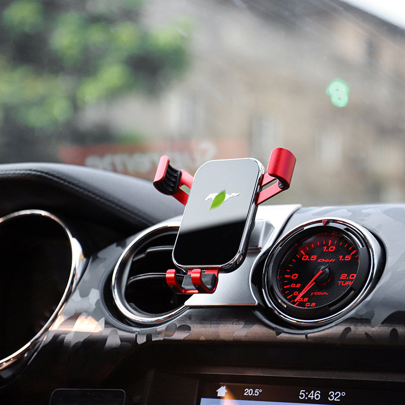 适用15-21福特野马改装手机支架Mustang车载导航固定仪表台手机座