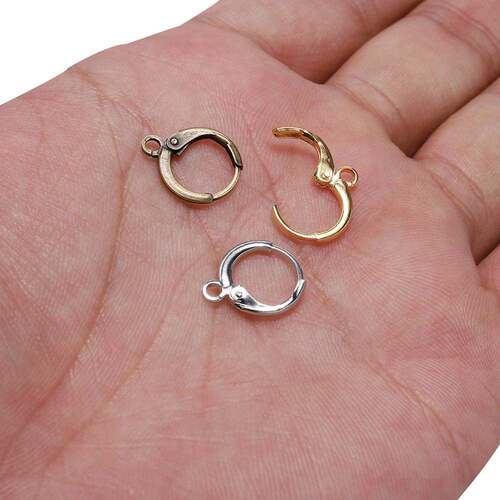 好货20pcs/lot 14x12mm Gold France Lever Earring Hooks Wire S