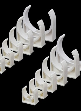 pvc迫码管卡 upvc管夹 u型管卡白蓝 红色灰色 鞍型水管线管卡扣