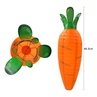 极速Easter Party Decoration Paper Carrot Lanterns Colorful F