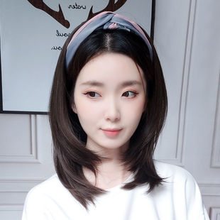留长发过渡期神器假发女中长发懒人锁骨发短发箍半自然全头套遮盖