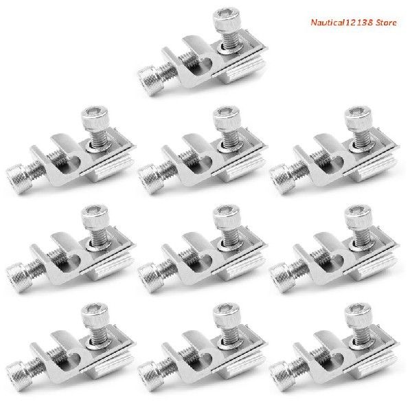 10 Pcs Solar Panel Ground Lug Solar Panel Fasteners Clip