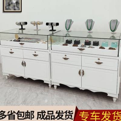 玻璃柜台珠宝首饰柜饰品展示柜珠宝玉器射灯柜收纳柜陈列柜中岛柜