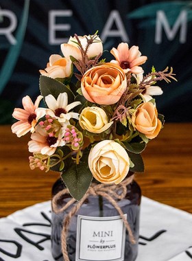 autumn fake tea rose silk flower fall Gerbera Daisy artifici