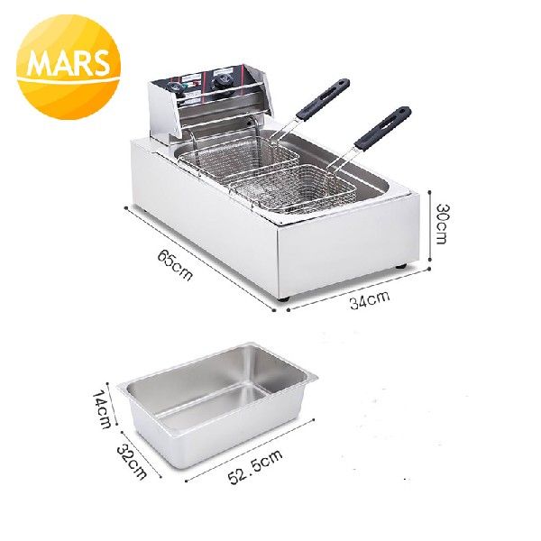 Electric Deep Fryer Commercial Stainless Steel Grill Frying