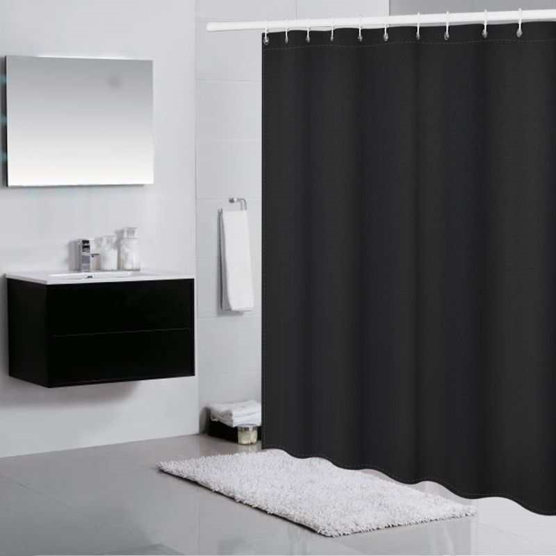 White Shower Curtains Waterproof Thicken Bath Curtain Solid