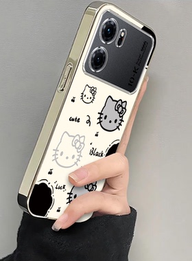 适用oppoK10手机壳K10Pro5G套OPPO新款0pp0ppok/ppo软硅胶opρok10活力版全包opk/防摔k10x女电镀凯蒂猫0K10