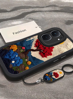 适用iqooneo9/8pro手机壳10新款vivoiqooneo5山川玫瑰树ipooneo6se全包防摔iq00neo7软硅胶icooneo3高级noe女