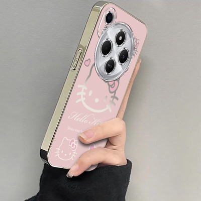 适用红米14R手机壳小米Redmi14R5G保护套2411DRN47C新款外壳R14电镀粉色kt猫RED全包Redim防摔Redmin女款可爱