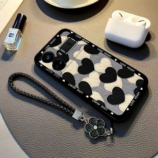 适用真我GT5手机壳realmeGT5保护套RMX3820新款 OPPO外壳TG五Realme直边硅胶软壳全包防摔OPPOGT男女爱心软壳