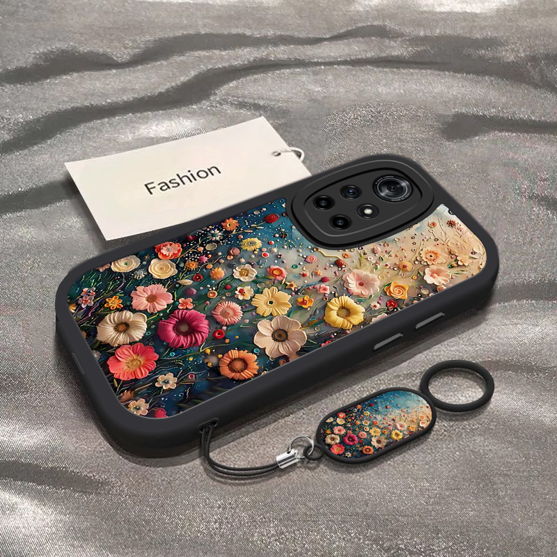 适用华为Nova8手机壳nove8保护套novo新款nava外壳navo软硅胶nave全包n0va防摔na八nv诺娃N8Note女款油画花海