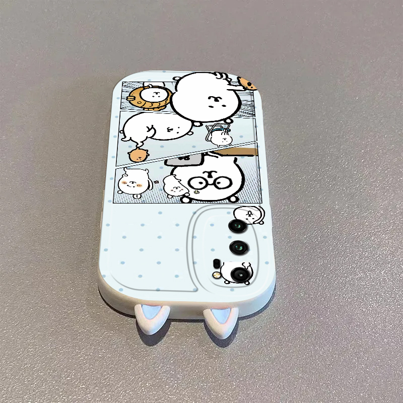 适用荣耀V30pro手机壳新款华为HonorV40轻奢版硅胶保护套v20全包防摔软外壳v3Opor自嘲熊V10卡通小众女生