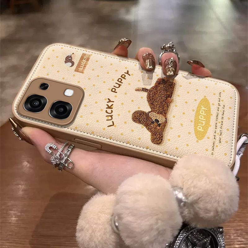 适用OPPOA6手机壳PLS120保护套OPPO新款A6高级感秋冬带挂绳硅胶全包防摔5G高级感OPPOPLS外壳OPA0PP0英文小狗