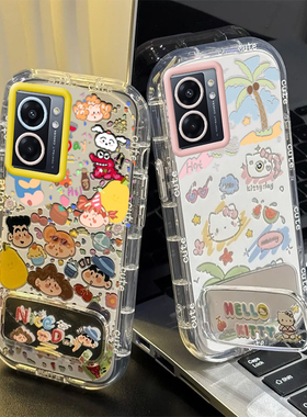 适用PFTM20手机壳OPPOPFTM20套OPPO新款A57啊OPPOA575G外壳镜面泡芙KT猫小新opp0pp0ppo全包防摔oa女oppa2O生