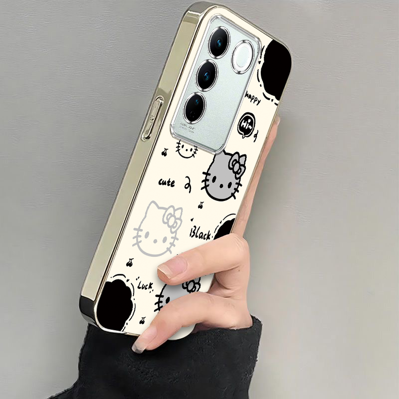 适用vivoS16手机壳S16E保护s16pro套vivo新款vivis硅胶外壳viovs全包vⅰvo防摔vovos软viv0维沃女电镀凯蒂猫