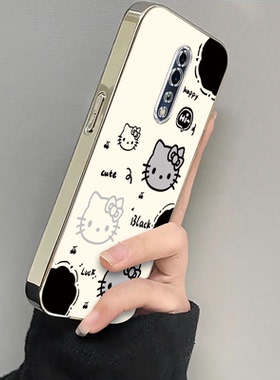 适用PCDM10手机壳PCDT10套OPPOPCDM新款OPPOPCDT外壳OPPORenoZ硅胶电镀KT猫全包防摔OPPO/Reno软Ren0Z女RenoZ