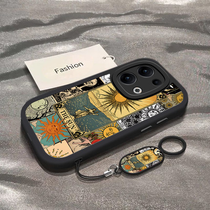 适用opporeno13/12pro手机壳11/10新款reno9pro+太阳女孩reno8se/7/6硅胶套reon5k女rone4软reno3防摔2Z全包