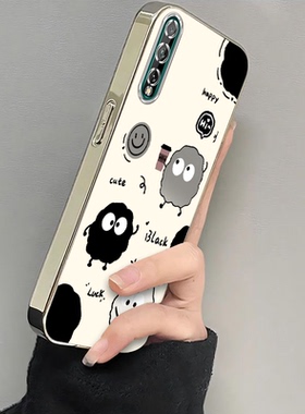 适用华为AQM一AL00畅享10S手机壳AQMAL套TL新款电镀猫爪煤球外壳AQMALOO畅亨AQMTL畅想A00十S10全包防摔女生