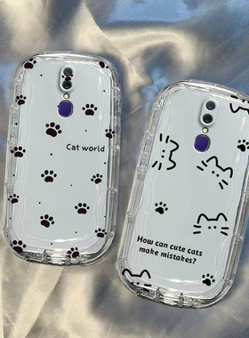 适用oppoa9手机壳新款opρo A9X保护套oρpoa9透明可爱猫咪opp0pp0软硅胶opa全包简约oppa防摔opooa男女卡通