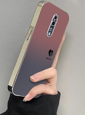 适用OPPORenoZ手机壳PCDT10套OPPOPCDM新款OPPOPCDT外壳OPPORenoZ硅胶电镀渐变爱心全包防摔OPPORen0Z女RenoZ