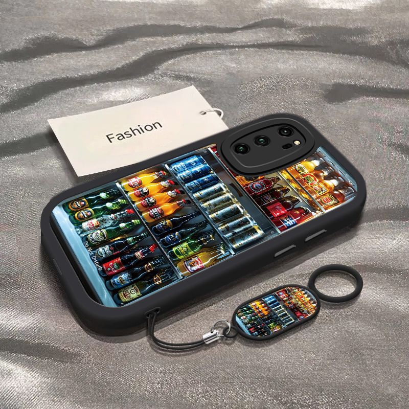 适用荣耀V30pro手机壳新款华为HonorV40轻奢版硅胶保护套v20全包防摔软外壳v3Opor饮料冰柜V10高级感男女创意