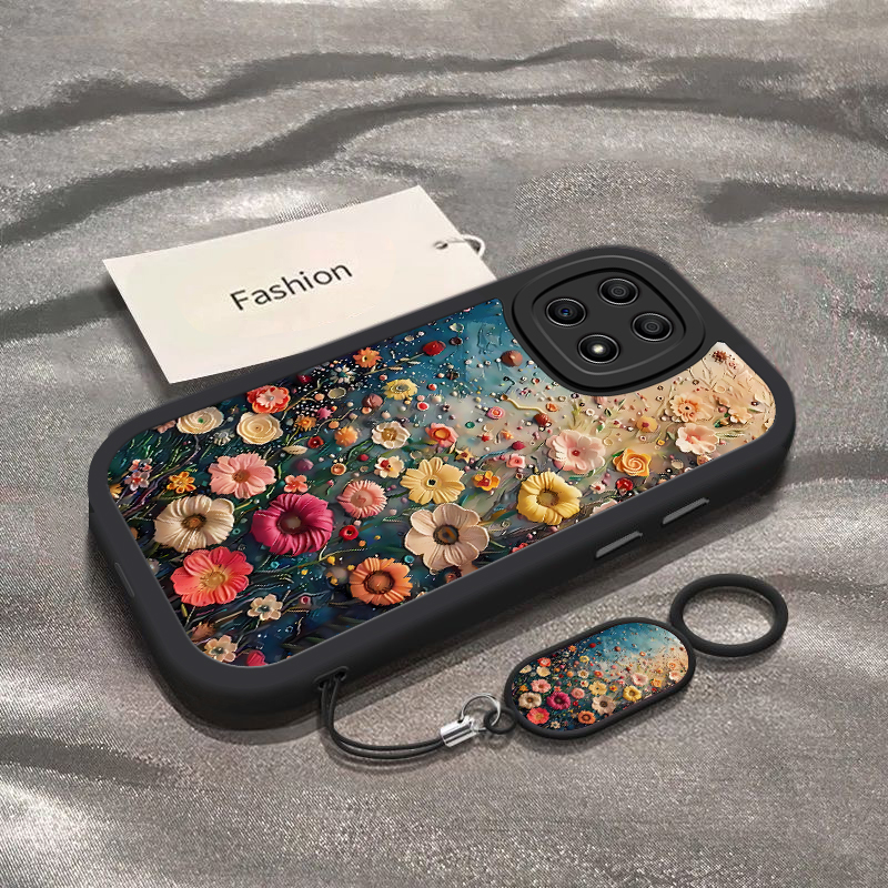 适用荣耀TFY一AN00手机壳TFYANOO保护ANOO套TFYAN华为X3Oi新款外壳iX硅胶Xi全包防摔i30X30L叉X30i女油画花海