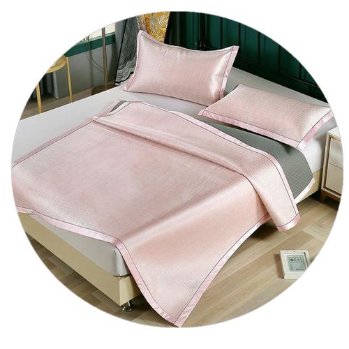 冰丝凉席三件套1.8m床夏季折叠1.5米 双人单人学生宿X舍空调软席