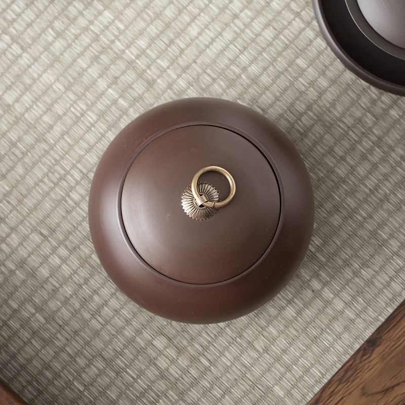 紫砂茶叶罐中f号密封罐醒茶陶瓷普洱白茶圆形存储茶罐家用防潮盒,餐饮具,茶叶罐,淘宝优惠券,粉丝福利购,淘宝优惠卷