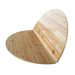 家用实木折叠大圆桌面1q2人酒店宴会杉木圆桌饭店婚庆15人20人餐