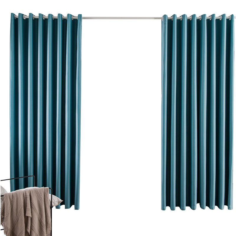 免打孔安装窗帘卧室遮光布租房2021年新款客O厅隔断帘伸缩杆一整