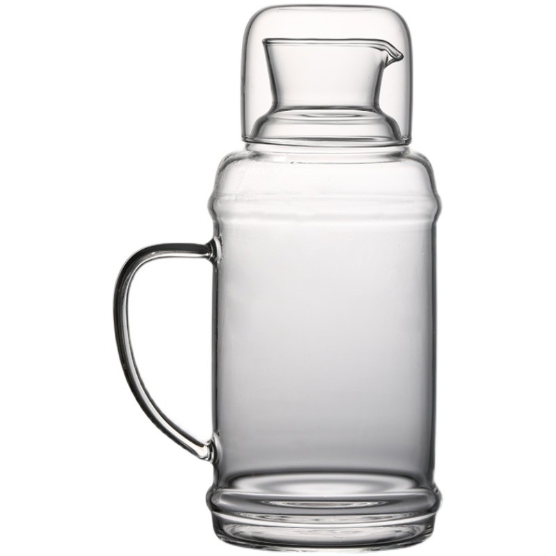 透明玻璃壶大容量冷水杯复t古冷水壶大号2L耐高温凉水壶高颜值水