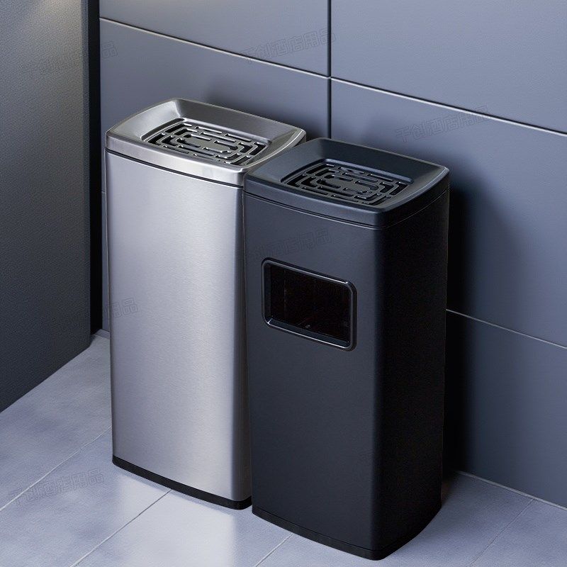 酒店大堂吸烟区烟灰桶电梯口走廊商E场不锈钢商用立式垃圾桶带内,家庭/个人清洁工具,垃圾桶,淘宝优惠券,粉丝福利购,淘宝优惠卷