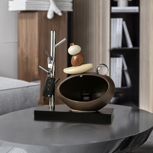 石来运转入d户玄关钥匙收纳摆件家居客厅酒柜电视柜装饰品乔迁礼