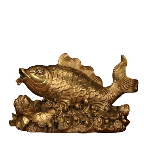 铜鱼铜鱼年年有余家居办公室铜鱼摆件