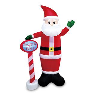8FT圣诞节用品充气气模LED发光北极圣诞老人庭院派对装 饰摆件