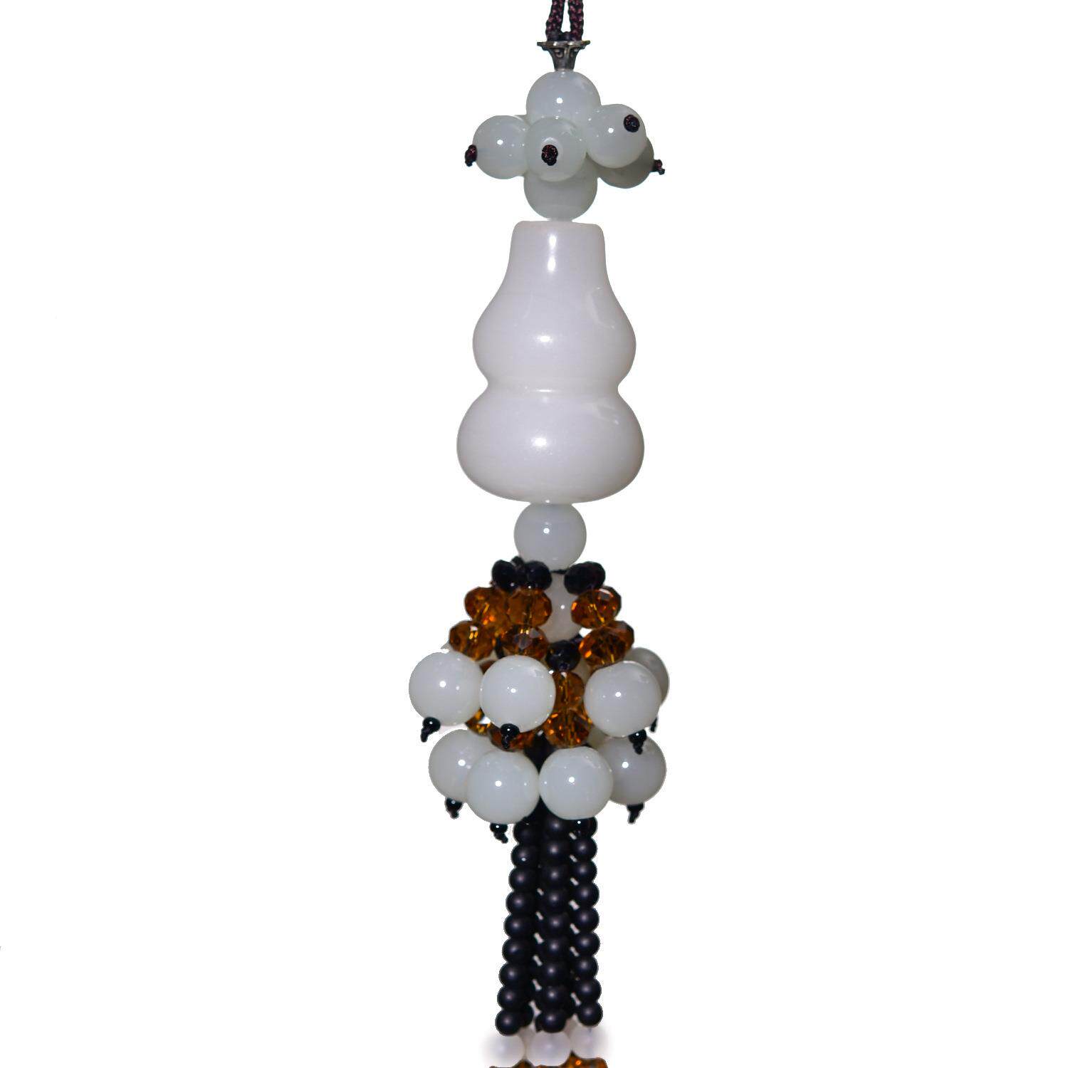 G918S045新饰款热品如意白玉卖葫芦汽车挂件内饰车载装厂家