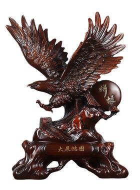 KS-0208展鸿图老艺鹰摆件商务开大礼品客厅办公室桌业面装饰树脂