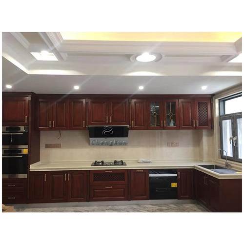 厨房厨柜地柜整体橱柜厂家工程吊柜实木橱柜家用美式橱柜定制