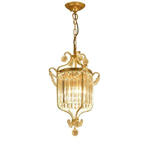 现代简约吊灯走廊玄关楼梯入户进门灯具过道灯美式轻奢水晶灯