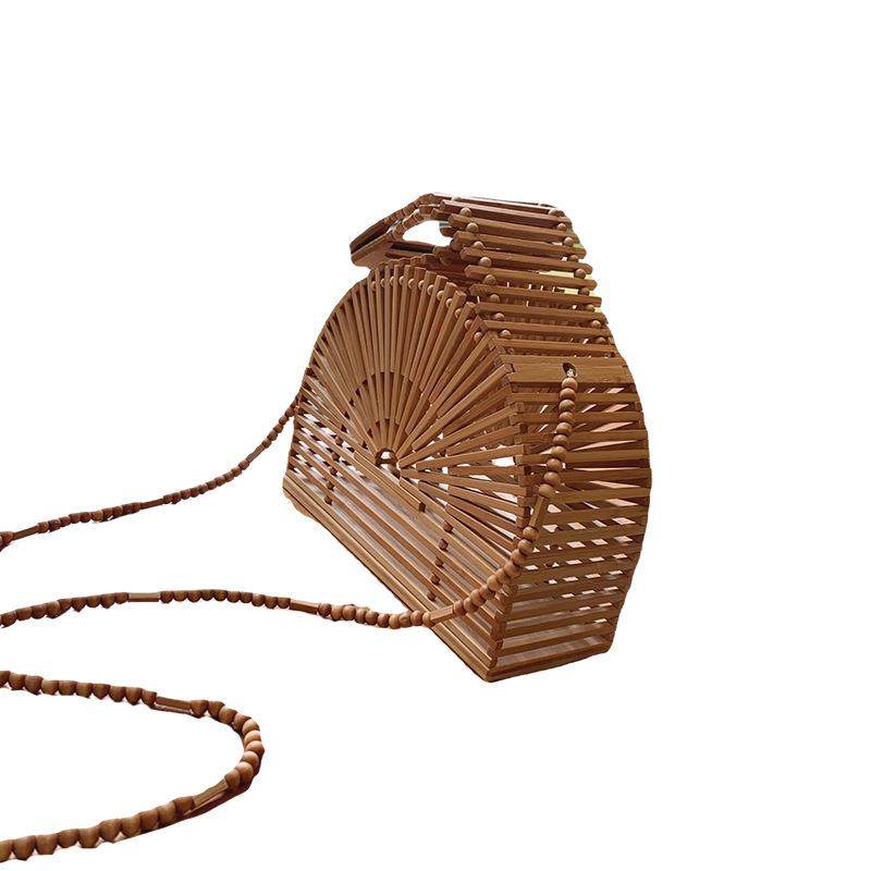 度假包沙滩手提包镂空编织女包竹编手工手提包迷你半圆包,特色手工艺,竹编/竹雕,淘宝优惠券,粉丝福利购,淘宝优惠卷