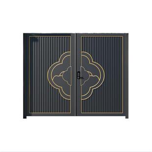 厂家定制单双开百叶门户外农村自建房铝艺大门别墅铝合金庭院大门