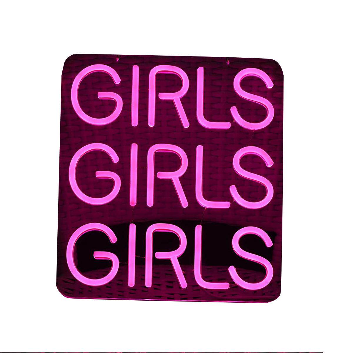 LED霓虹灯英文字母女孩party亚克力GIRLSNEON装饰灯可调光
