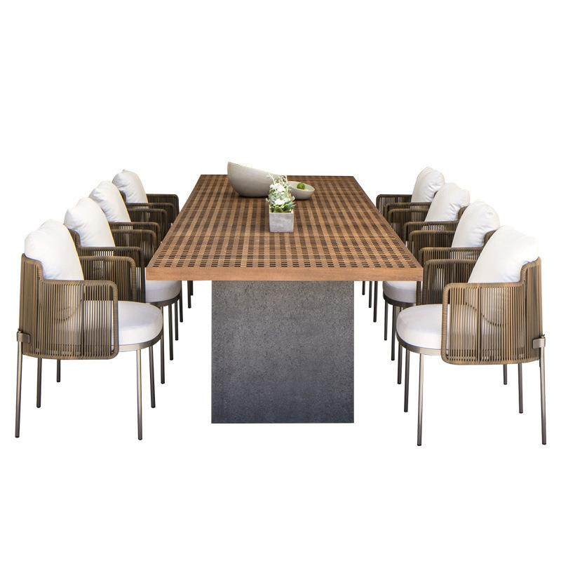 户外休闲桌椅组合庭院露天防水防晒花园别墅室外藤编藤椅实木餐桌,商业/办公家具,商用藤编家具,淘宝优惠券,粉丝福利购,淘宝优惠卷