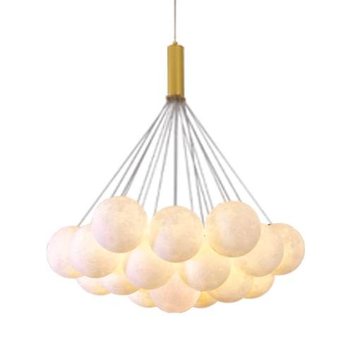 客厅吊灯餐厅灯北欧吊灯现代简约主卧室灯星球月球2025新款网红灯