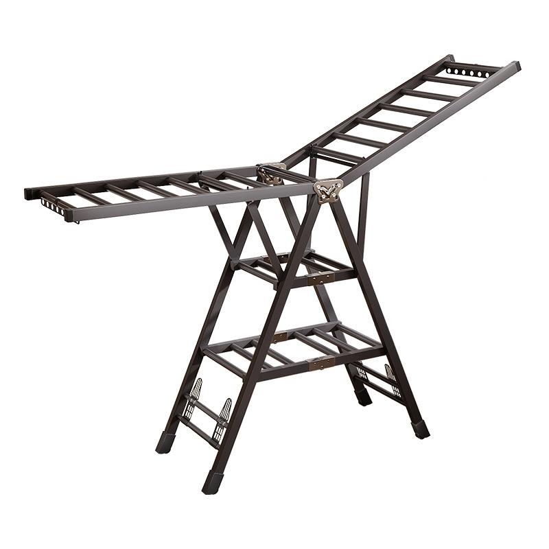 叠晾衣杆架落家用阳台折凉晒挂衣架室内婴儿凉衣户外晒地被子衣服