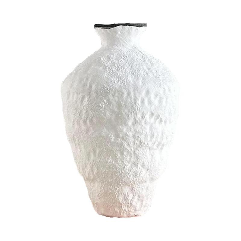 复古陶瓷花瓶客厅仿真花插花器台面家居装饰玄关侘寂风粗陶摆件