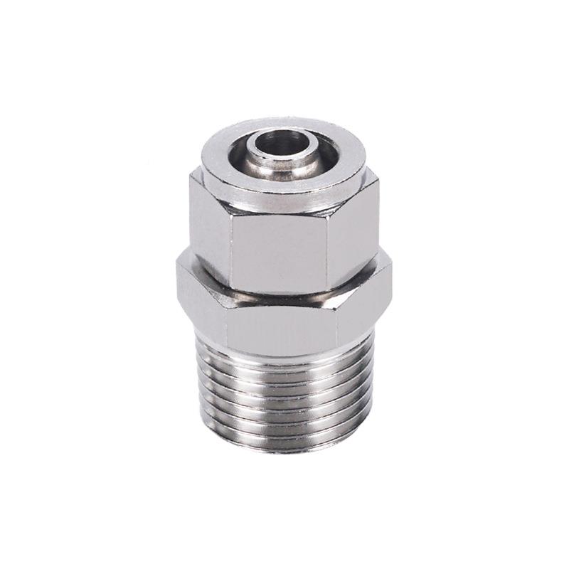 304不锈钢快8拧接头PC4-01丝CF直通终端接头PL弯头内P610-04